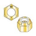 Newport Fasteners Nylon Insert Lock Nut, 1/4"-20, Steel, Grade 8, Yellow Zinc, 600 PK 385443